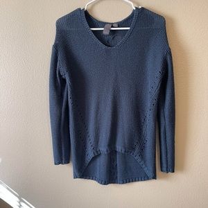 Blue High Low Sweater
